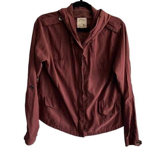 Women's Pacsun LA Hearts Maroon Lightweigth Utility Jacket - Picture 1 of 9